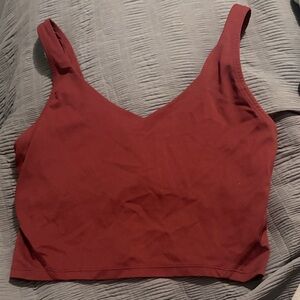 Red Sleeveless Crop Top